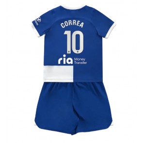 Maillot de foot Atletico Madrid Angel Correa #10 Extérieur enfant 2023-24 Manches Courte (+ pantalon court)